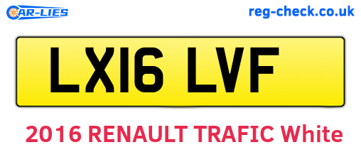 LX16LVF are the vehicle registration plates.