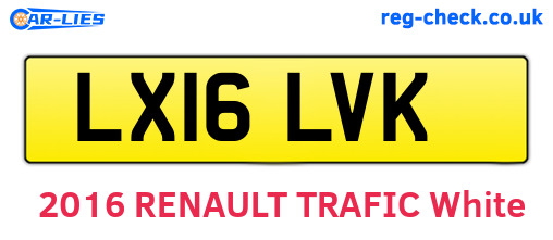 LX16LVK are the vehicle registration plates.