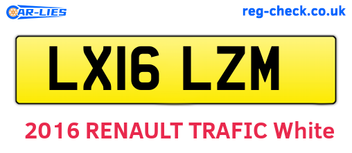 LX16LZM are the vehicle registration plates.