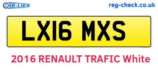 LX16MXS are the vehicle registration plates.