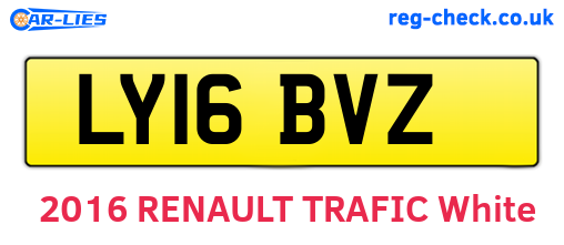 LY16BVZ are the vehicle registration plates.