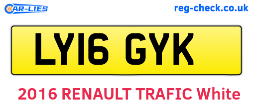 LY16GYK are the vehicle registration plates.