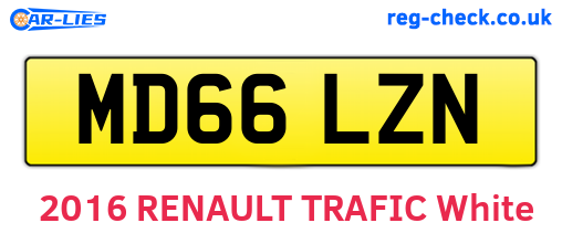 MD66LZN are the vehicle registration plates.