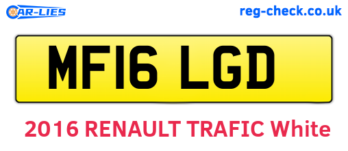 MF16LGD are the vehicle registration plates.