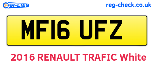 MF16UFZ are the vehicle registration plates.