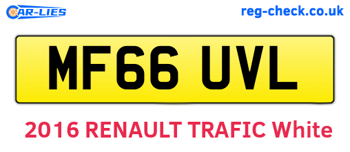 MF66UVL are the vehicle registration plates.