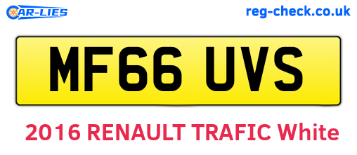 MF66UVS are the vehicle registration plates.