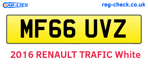 MF66UVZ are the vehicle registration plates.