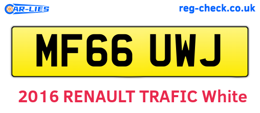 MF66UWJ are the vehicle registration plates.