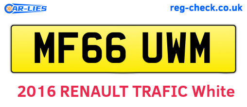 MF66UWM are the vehicle registration plates.
