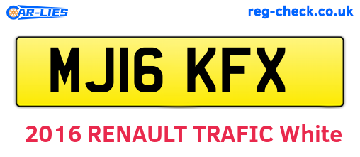 MJ16KFX are the vehicle registration plates.