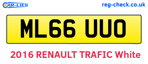 ML66UUO are the vehicle registration plates.