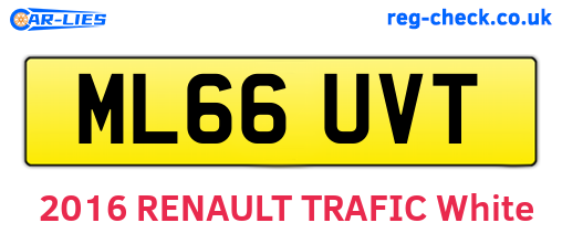 ML66UVT are the vehicle registration plates.