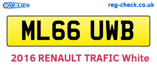 ML66UWB are the vehicle registration plates.