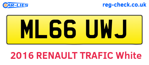 ML66UWJ are the vehicle registration plates.