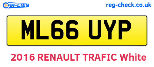 ML66UYP are the vehicle registration plates.