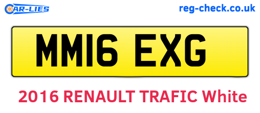 MM16EXG are the vehicle registration plates.