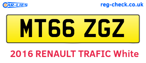 MT66ZGZ are the vehicle registration plates.