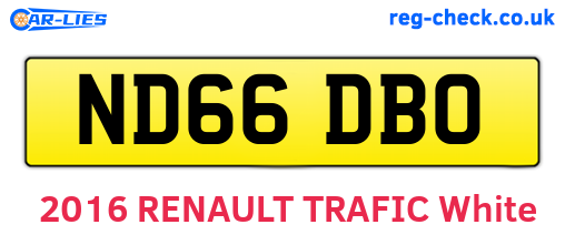 ND66DBO are the vehicle registration plates.