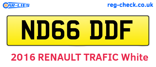 ND66DDF are the vehicle registration plates.