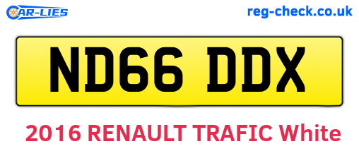 ND66DDX are the vehicle registration plates.