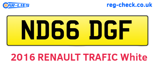 ND66DGF are the vehicle registration plates.