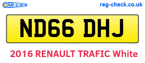 ND66DHJ are the vehicle registration plates.
