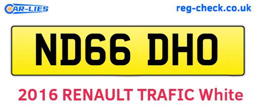 ND66DHO are the vehicle registration plates.