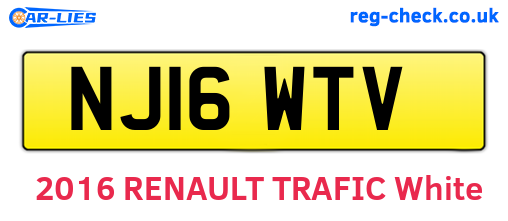 NJ16WTV are the vehicle registration plates.