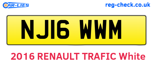 NJ16WWM are the vehicle registration plates.