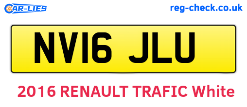 NV16JLU are the vehicle registration plates.