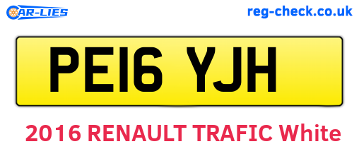 PE16YJH are the vehicle registration plates.