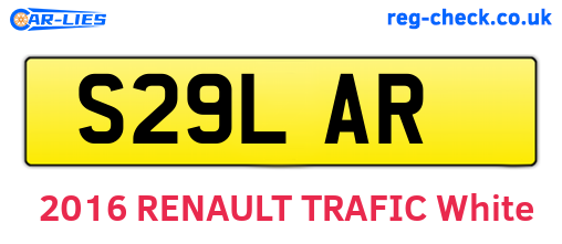 S29LAR are the vehicle registration plates.