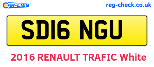 SD16NGU are the vehicle registration plates.