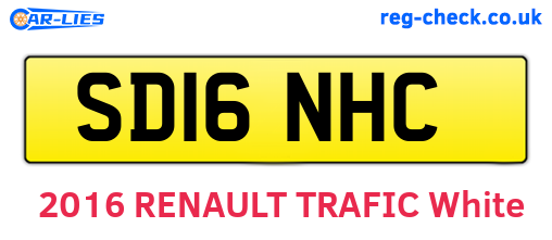 SD16NHC are the vehicle registration plates.