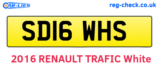 SD16WHS are the vehicle registration plates.