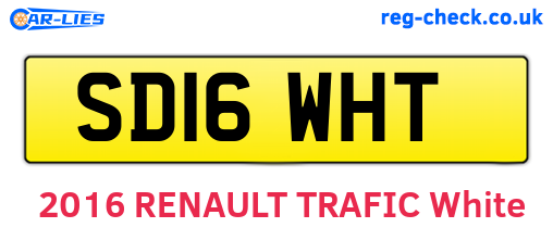 SD16WHT are the vehicle registration plates.