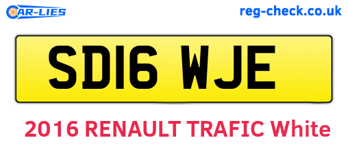 SD16WJE are the vehicle registration plates.