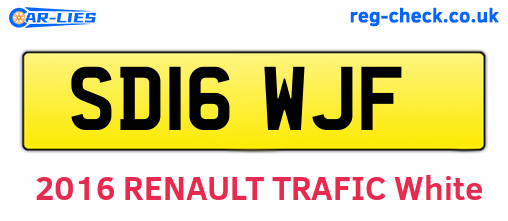 SD16WJF are the vehicle registration plates.