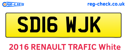 SD16WJK are the vehicle registration plates.