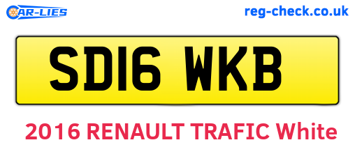 SD16WKB are the vehicle registration plates.