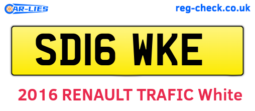 SD16WKE are the vehicle registration plates.