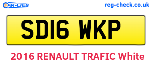 SD16WKP are the vehicle registration plates.