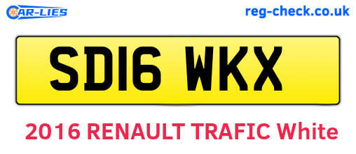 SD16WKX are the vehicle registration plates.