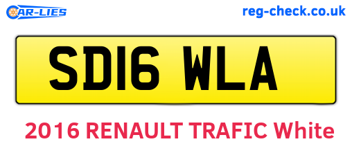 SD16WLA are the vehicle registration plates.