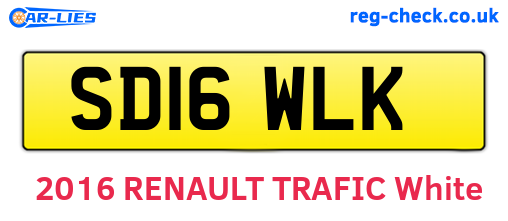 SD16WLK are the vehicle registration plates.