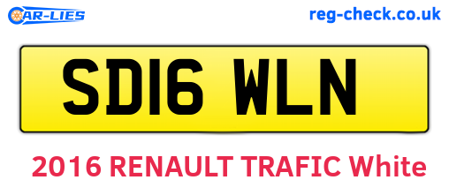 SD16WLN are the vehicle registration plates.