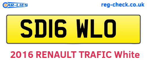 SD16WLO are the vehicle registration plates.