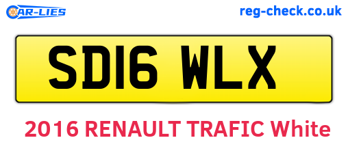 SD16WLX are the vehicle registration plates.