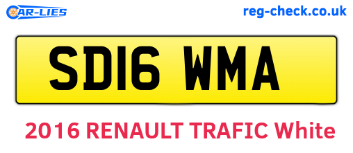 SD16WMA are the vehicle registration plates.